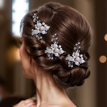 Elegant Silver Leaf Pins