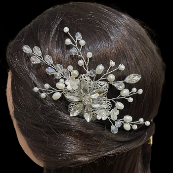 Side Silver Comb Pin