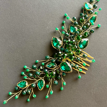 Elegant Green Comb Pin