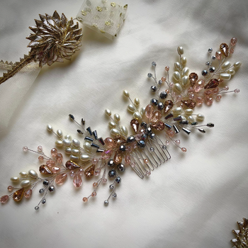 Black Crystal Bridal Comb